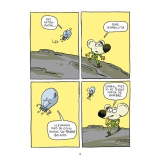 Astro-ratón y bombillita, parece que chispea