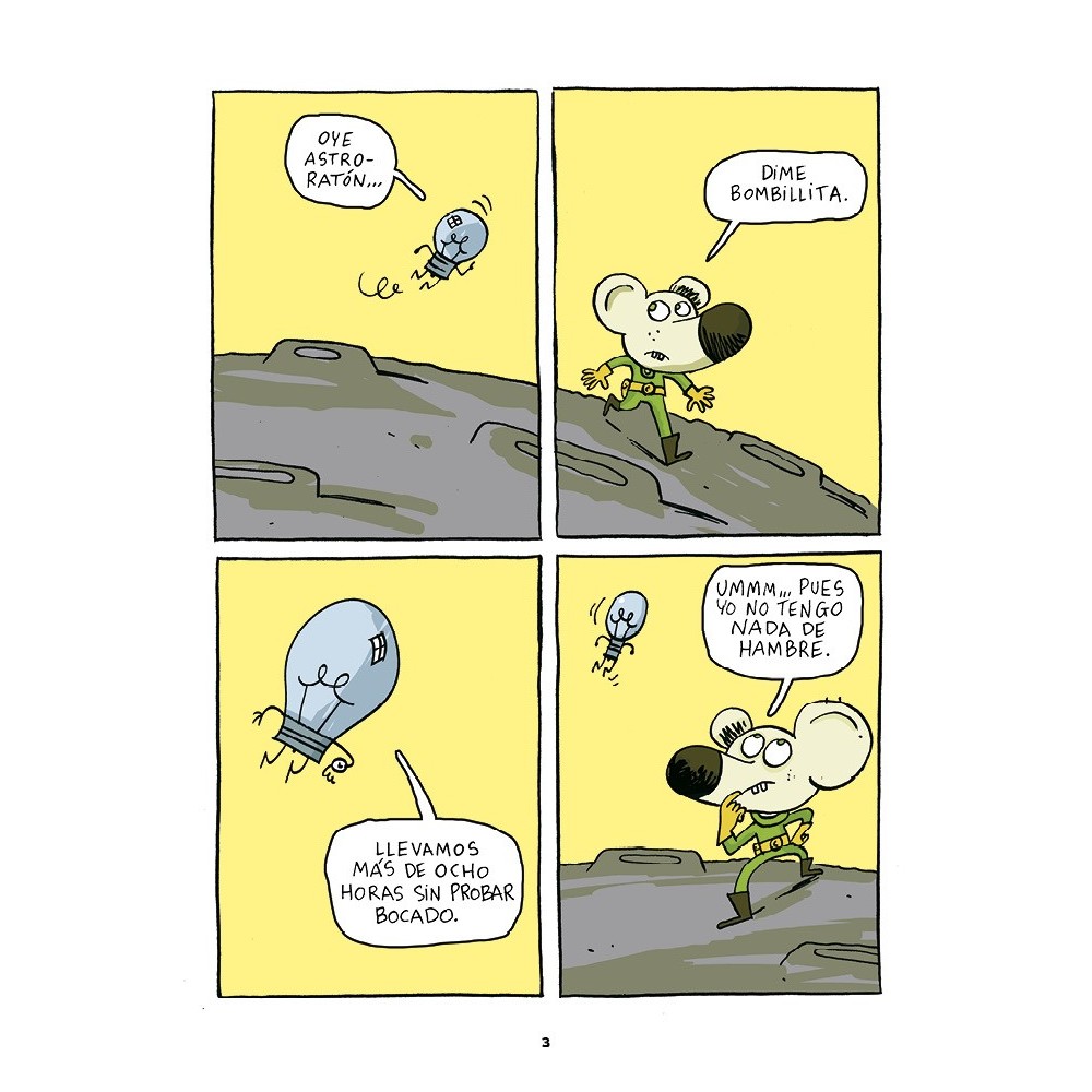 Astro-ratón y bombillita, parece que chispea