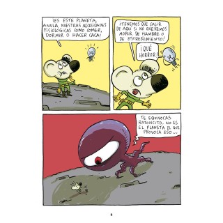 Astro-ratón y bombillita, parece que chispea