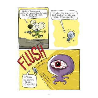 Astro-ratón y bombillita, parece que chispea