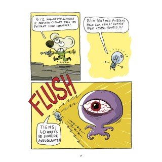 Astro-ratón y bombillita, parece que chispea